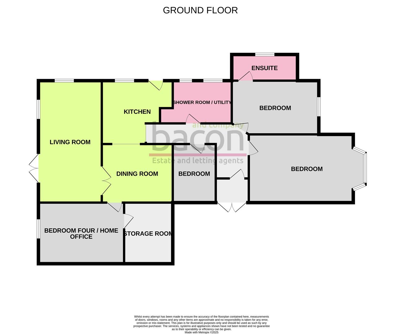 Floor Plan | Bungalow - Link Detached | Marlborough Road, Goring-By-Sea, Worthing | Sold - Subject to Contract